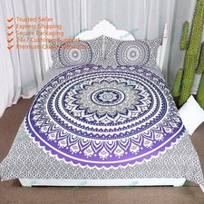 Mandala Indiano Set da Letto Trapunta Copripiumino Floreale Copriletto'Arte