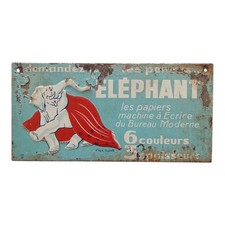 *HH* Antica Insegna Pubblicitaria Elephant Targa Cappiello Pubblicità Elefante 