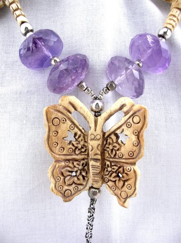 Collana ametista sfaccettata - collana,