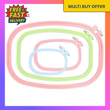 4 Pezzi Cerchio Ricamo Rettangolo Quadrato Ricamo Cornice Punto Croce Cerchio Cucito