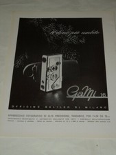 GAMI 16-APPARECCHIO FOTOGRAFICO-VECCHIA PUBBLICITA' CARTACEA DEGLI ANNI '50