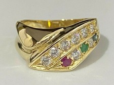 14K Solid silver 925 W Ruby
