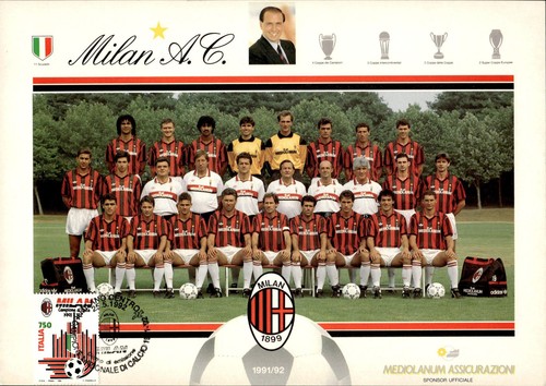 Cartolina milan squadra - cartolina, a.c.