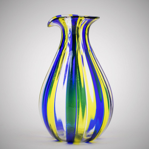 Murano glass latticino - glass, blue
