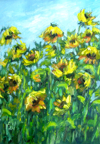 Girasoli quadro olio originale