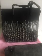 Borsa Shopper Cinti nera Swarovski con pochette e tracolla