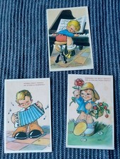Lotto 3 Cartoline illustratore