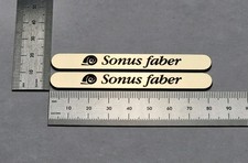 Sonus Faber Speaker Badge Logo Emblema Concertino - Coppia Oro Spazzolato 