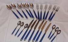 SERVIZIO POSATE MANICO BLU E