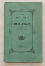 BUFFA Breve cenno storico della città di Crescentino. 1857 (Prima ediz. Tizzoni)