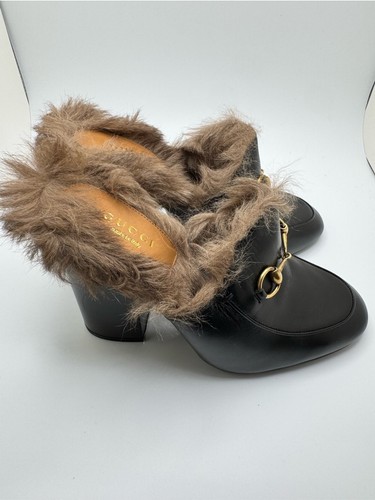 Gucci princetown fur mules - gucci,