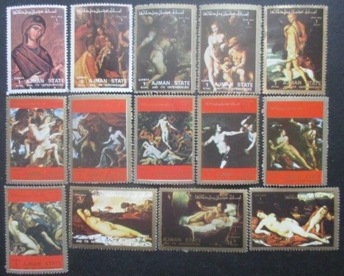 Ajman timbres tableaux - ajman,