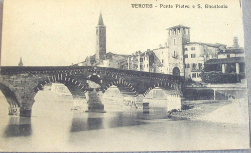 Verona veduta del ponte pietra - ponte,