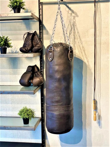 Boxe vintage pelle palestra - vintage,