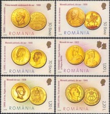 Romania 2006 Gold Coins/Money/Currency/Commerce/Business/History 6v set (s3982s)