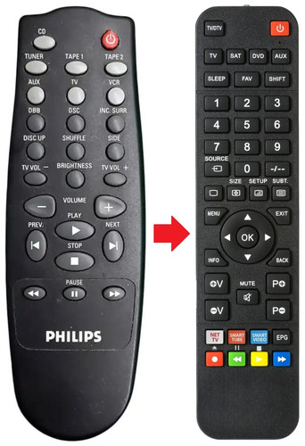 Telecomando adatto per philips - adatto,