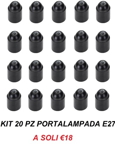 Portalampada con ghiera e27 - portalampada,