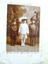 FOTO VINTAGE FOTOGRAFIA 1915 CREMONA COSTUME CARNEVALE GUERRA SOLDATI UNIFORME