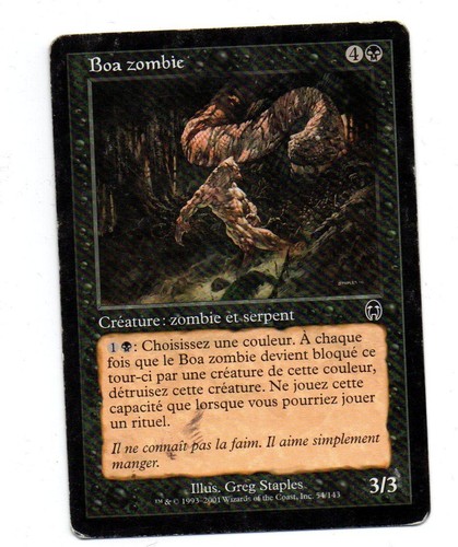 Magic 143 boa zombie - n°,