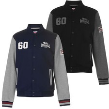 Giacca College Lonsdale London Uomo Bomber Varsity Pile Foderato Cappotto M,L,XL,2XL