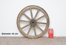 Vecchio carrello in legno vintage ruota carro / 41 cm - CONSEGNA GRATUITA