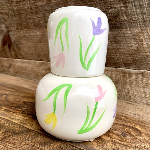 Vtg tumble cup ceramic - up,