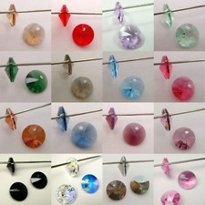 Ciondolo originale cristallo Swarovski #6428 rivoli ciondolo perla ~ 6 mm 8 mm ~ molti colori