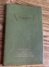 Calendario tascabile vintage inutilizzato 1969 agenda planner pubblicità Portland Oregon MCM