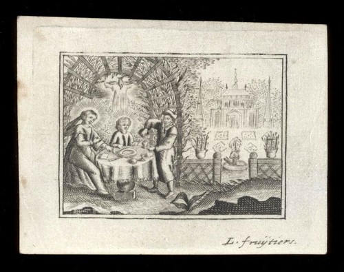 Santino pergamena 1700 sacra - santino,