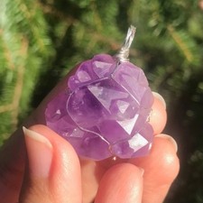 Elestial Amethyst Pendant Raw