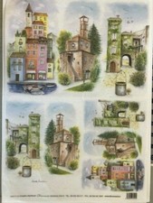 DECOMANIA - CARTA DI RISO PER DECOUPAGE - 35x50cm CASETTE FACCIATE 