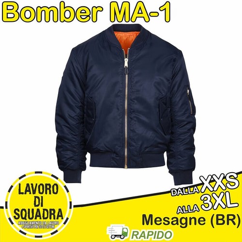 Giubbotto bomber blu navy - giubbotto,