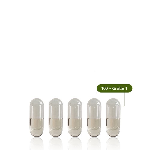 100 capsule vegane - vegane, trasparenti