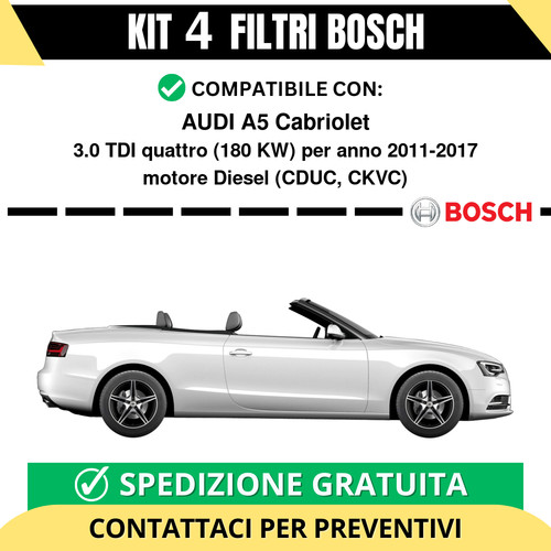 Kit bosch filtri tagliando - filtri,