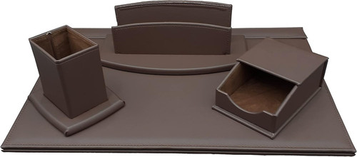 Set scrivania ecopelle con - scrivania,