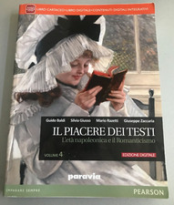 Il Piacere dei Testi vol. 4 - Baldi, libro scuole superiori OTTIME CONDIZIONI