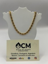 COLLANA UOMO IN ARGENTO PLACCATO ORO 24 KT , SPEDIZIONE GRATUITA