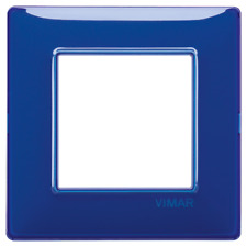  PLACCA VIMAR 14642.50 SERIE PLANA TECNOPOLIMERO 2 MODULI REFLEX ZAFFIRO