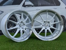 4X 19 " 5X112/5X114.3 Bianco Lavoro ZR10 Stile Ruote Per Mercedes, Lexus, Audi