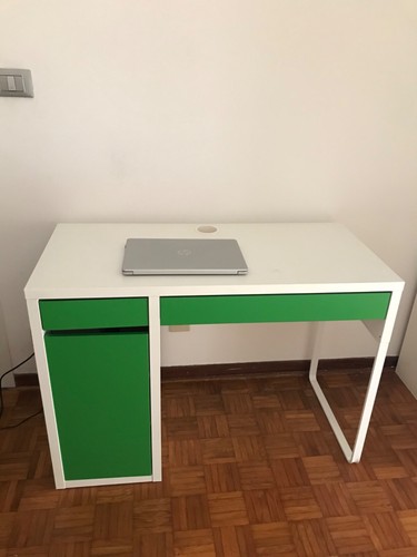 Scrivania bianca con cassetti - scrivania,