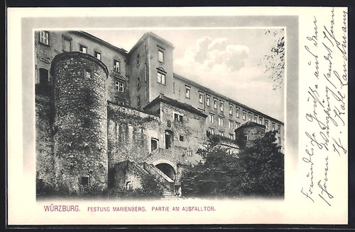 Cartolina würzburg fortezza - würzburg,,