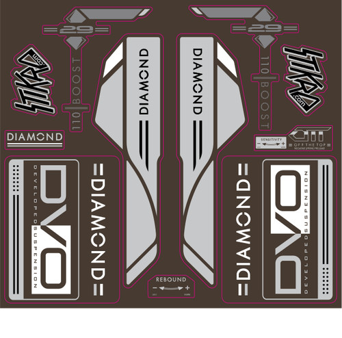 Kit adesivi forcella mtb - kit, dvo