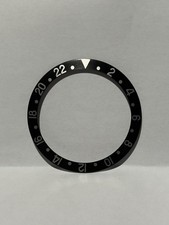 ROLEX GMT SERIF BEZEL INSERT LUNETTA BLACK 16700 16710 16760 ORIGINAL