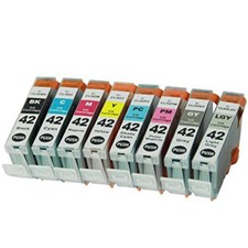 8 cartucce inchiostro premium per stampante Canon CLI-42 Pixma Pro-100 Pro 100