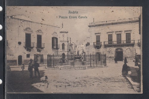 Cartolina andria piazza ettore - andria,
