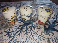 Egan  3 tazze  tazza mug con coperchio x tisane tè infusi cuori fiori coccinelle