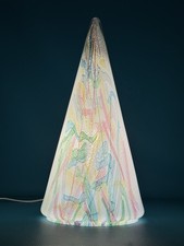 Lampada Da Tavolo A Cono XL Vetro Murano 51cm Modernariato Design 1970