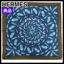 HERMES Carre 90 PLUMES II Silk
