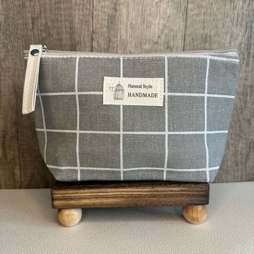Borsa trucco tela bianca