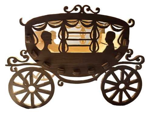 Statuina carrozza legno - statuina, in